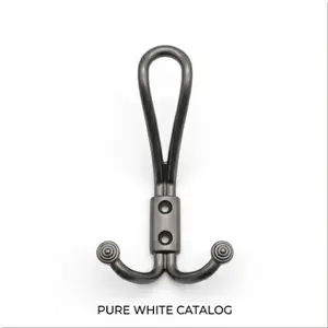 PREMIUM DARK METALLIC VINTAGE HEAVY DUTY TRIPLE WALL MOUNTED COAT AND HAT HOOK