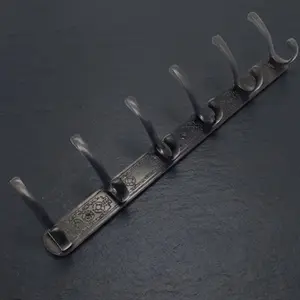 PREMIUM 6-HOOK WALL MOUNTED COAT AND HANGER RACK