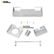 SILVER ALUMINUM BATHROOM SET