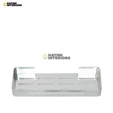 SILVER ALUMINUM BATHROOM SHELF