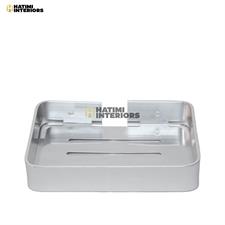 SILVER ALUMINUM SOAP DISH