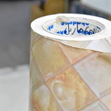 IVORY CHECKS MARBLE ADHESIVE PAPER