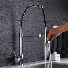 STAINLESS STEEL SPRING  KITCHEN PULL OUT FAUCET MIXER