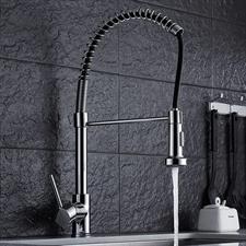 STAINLESS STEEL SPRING  KITCHEN PULL OUT FAUCET MIXER