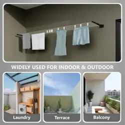 FOLDABLE WALL MOUNT CLOTH DRYING STAND