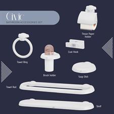 CIVIC BATHROOM ACCESSORIES SET