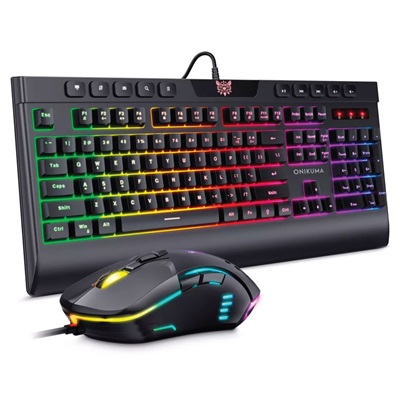 Onikuma Gaming Mouse and Gaming Mechanical Keyboard Combo for Gamer