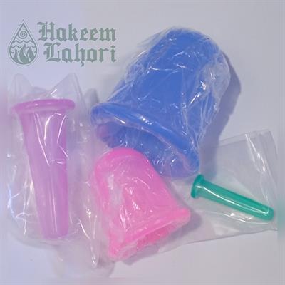 Silicone Massage Cups for Lymphatic or Facial Cupping سیلیکون سکشن مساج کپ سیٹ (Set of 4 cups)
