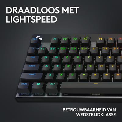 Logitech PRO X TKL LIGHTSPEED Gaming Keyboard US International Tactile - Black
