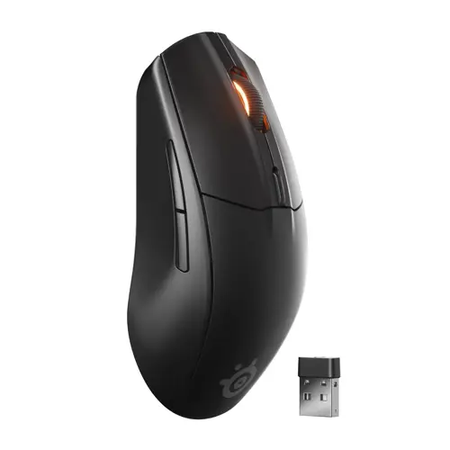 Steelseries Rival 3 Wireless Gen 2 Gaming Mouse TrueMove Core 8.5K Sensor, 1.35ms Latency, 3-Zone RGB, Super Mesh Cable, 6 Buttons, Black