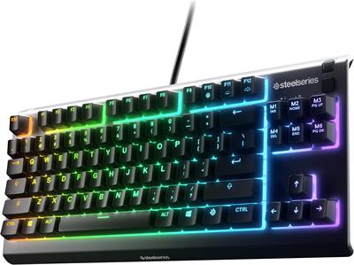 SteelSeries Apex 3 TKL RGB IP32 Water & Dust Resistant Gaming Keyboard - Tenkeyless Compact