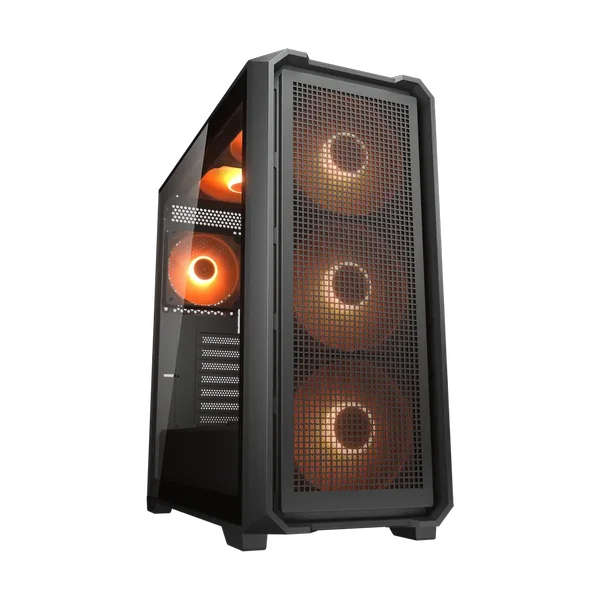 Cougar MX600 Air Pro Mid-Tower ATX Gaming PC Case, 6x ARGB Fans (Black)