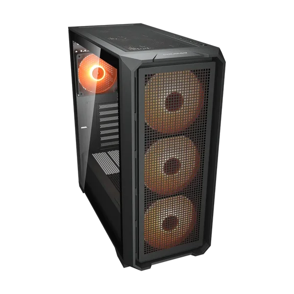 Cougar MX600 Air Pro Mid-Tower ATX Gaming PC Case, 6x ARGB Fans White