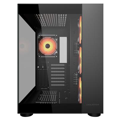 COUGAR FV150 RGB Mid-Tower / Dual-chamber Fishtank ATX Case - Black