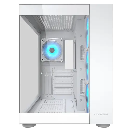COUGAR FV150 RGB Mid-Tower / Dual-chamber Fishtank ATX Case -White