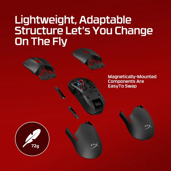 HyperX Pulsefire Saga Pro Wireless Gaming Mouse - Black 