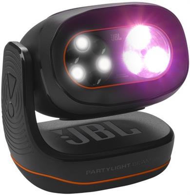 JBL PartyLight Beam A Bluetooth projection party light that wirelessly syncs with JBL PartyBox speakers to create a true party vibe.
