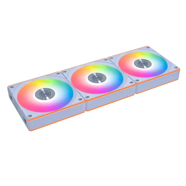 Lian Li UNI Fan CL120 ARGB 120mm PWM Fans - Triple Pack, 2.4 GHz Wireless Signal RGB & PC Case Fans Control, Daisy-Chain, Dual Light Zones, FDB, Controller Included & Required - White