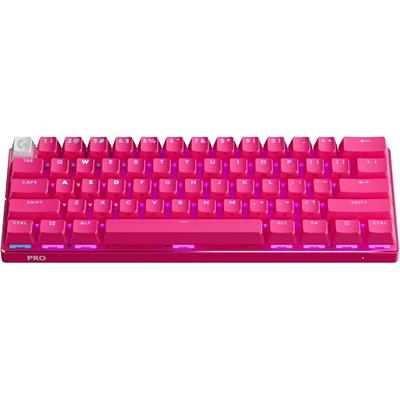 Logitech G Pro X 60 Lightspeed Wireless Gaming Keyboard - Magenta