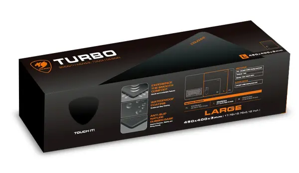 Cougar Turbo Large 450x400x3mm Gaming Mouse Pad - Black