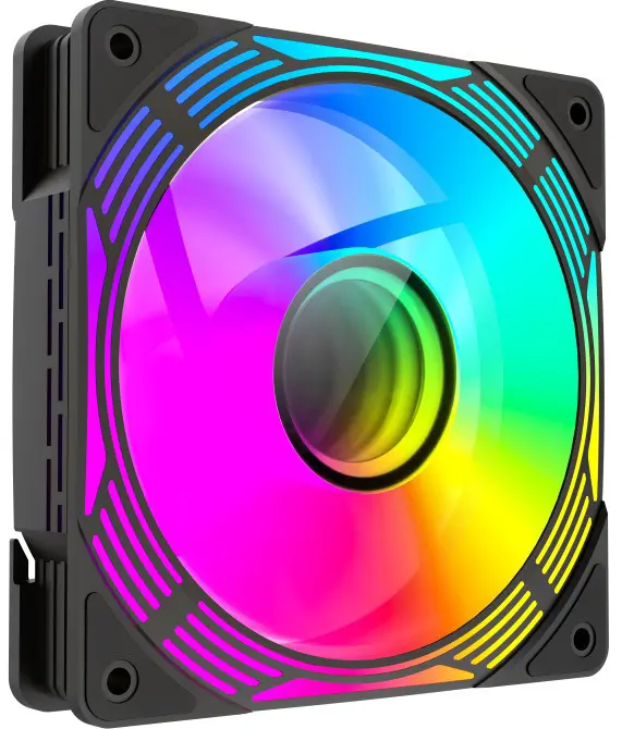 GameMax FN12A-C8I-R, Reverse 120mm  ARGB Fan -Black 