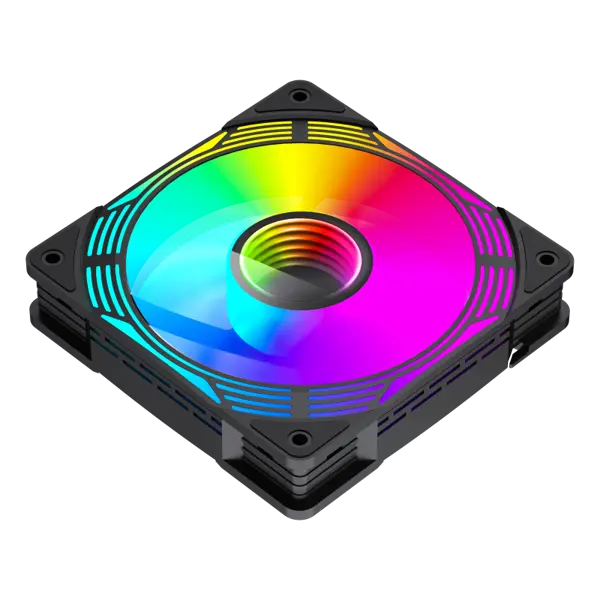 GameMax FN12A-C8I-R, Reverse 120mm  ARGB Fan -Black 