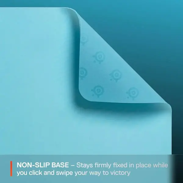 SteelSeries QcK Mousepad, Legendary Micro-Woven Cloth, Non-Slip Rubber Base (Medium, Aqua)