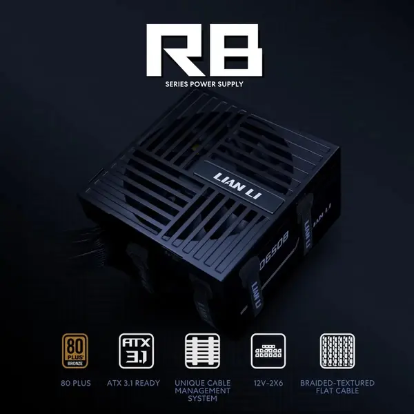 Lian Li RB 550W 80+ Bronze Non Modular Power Supply - Black