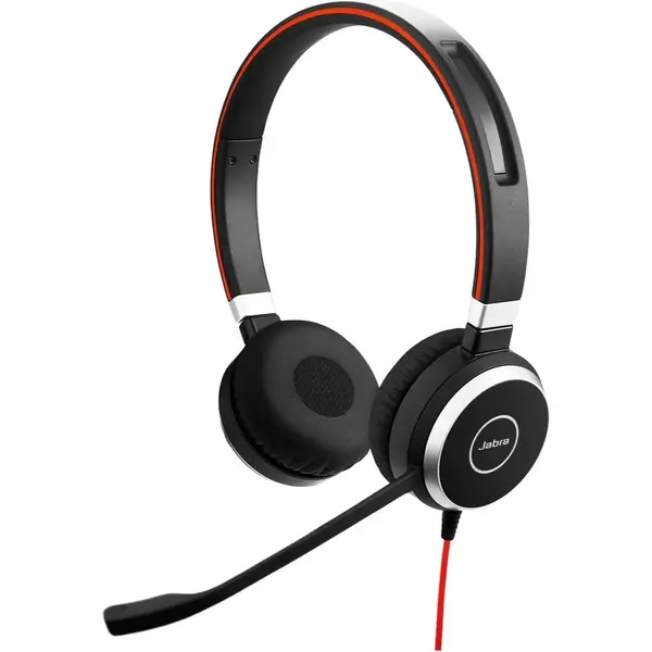 Jabra Evolve 40 Professional Wired Headset, Stereo, UC-Optimized – Telephone Headset - Black