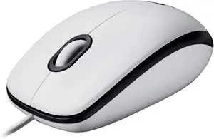 Logitech M100 Optical USB Corded Mouse – White