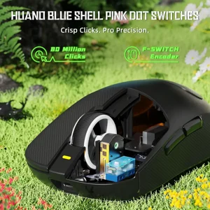 Attack Shark X8 SE Wireless Gaming Mouse, 55g Ultra-Lightweight Wired/BT/2.4GHz Wireless Programmable Mouse, 1K Polling Rate, PixArt PAW3311 Gaming Sensor, 25000 DPI, Tape, Gamer Mice for PC/Win/Mac (Black)