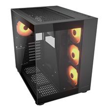 COUGAR FV150 RGB Mid-Tower / Dual-chamber Fishtank ATX Case - Black