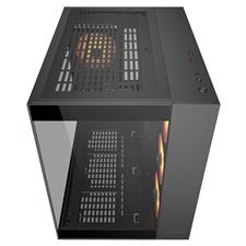 COUGAR FV150 RGB Mid-Tower / Dual-chamber Fishtank ATX Case - Black