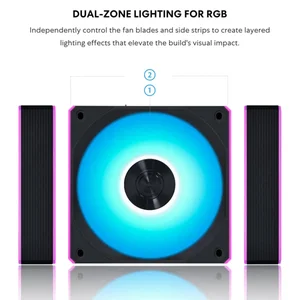 Lian Li UNI Fan CL120 ARGB 120mm PWM Fans - Triple Pack (Reverse Blade), 2.4 GHz Wireless Signal RGB & PC Case Fans Control, Daisy-Chain, Controller Included and Required - White