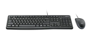 Logitech MK120 Wired Keyboard and Mouse Combo - Black