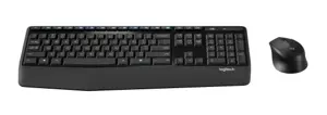 Logitech MK346P Wireless Combo, Full-Size  wih Palm Res - Black