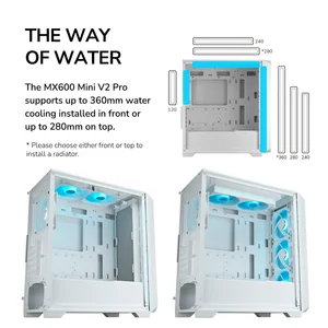 Cougar MX600 Mini V2 Pro Maximum Cool Minimum Size Gaming Case - White