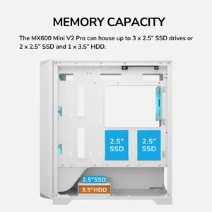 Cougar MX600 Mini V2 Pro Maximum Cool Minimum Size Gaming Case - White