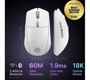 SteelSeries Rival 3 Wireless Gen 2 Gaming Mouse - White