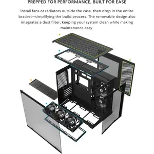 Lian Li O11D Mini V2 Flow Compact ATX Mid-Tower Airflow Computer Case - Black