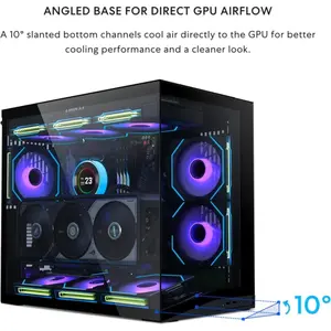 Lian Li O11D Mini V2 Flow Compact ATX Mid-Tower Airflow Computer Case - Black