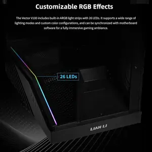 Lian Li Vector V100R ATX Mid-Tower PC Case- Black