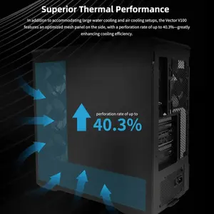 Lian Li Vector V100R ATX Mid-Tower PC Case- Black