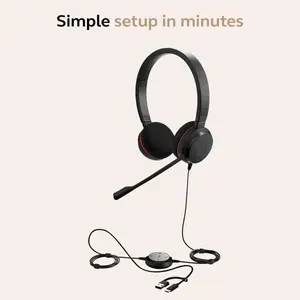 Jabra Evolve 20 Wired Headset -Black