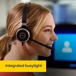 Jabra Evolve 40 Professional Wired Headset, Stereo, UC-Optimized – Telephone Headset - Black