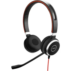 Jabra Evolve 40 Professional Wired Headset, Stereo, UC-Optimized – Telephone Headset - Black