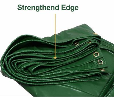Green/Silver 100% waterproof Tarpal,UV stabilized,durable,high quality,edge to edge borders double stitched with 10 rings,used for shun shade and other outdoor activities.