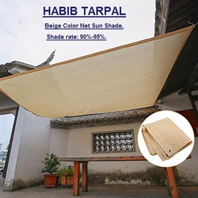 Beige color Shade Net, High Quality, SIZE (42'6" ft X 9'6" ft),Shading Rate 90%-95%,Used for Garden, Balconies,Playgrounds, Swimming pool.The Beige color Shade Net reduces temperatures by up to 8 degrees.