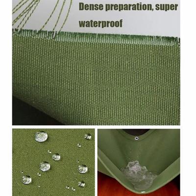 Heavy Duty Canvas Tarpal.100% Waterproof+Heat-resistance with loops on all sides with every 3 feet distance,All sides double stitched.