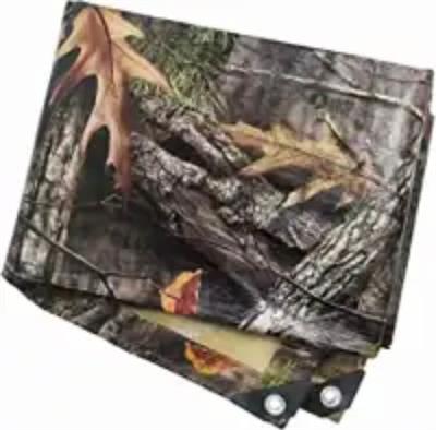 Camouflage jungle print 100% waterproof tarpal. Used for camping in hilly areas and outdoor activities.